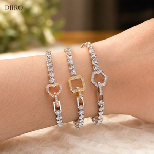 Custom 18K <b>Gold</b> Plated Round Brilliant Cut Luxury Moissanite Tennis Bracelet Freshwater Pearl Women's Engagement Gift Jewelry - Product Image 5