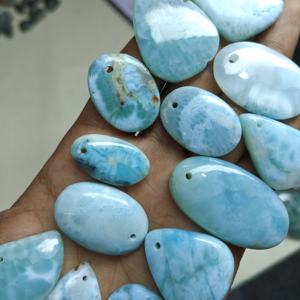 2024 Offre Spéciale meilleure qualité naturelle Larimar Cabochon pierre précieuse de guérison en vrac avec perceuse gratuite pierres précieuses en vrac de haute qualité - Product Image 2