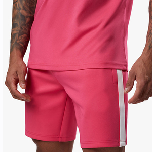 Pantalones cortos deportivos de verano para hombre, conjunto de camisetas con logotipo personalizado, nueva manga corta, transpirable, de talla grande, peso pesado, diseño impreso de dos piezas - Product Image 3