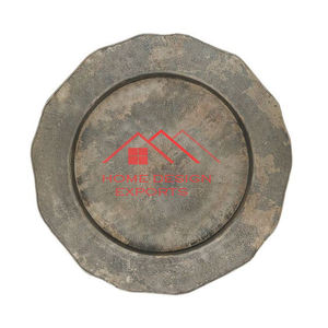 จานโลหะทองเหลืองสำหรับเสิร์ฟที่ชาร์จจานเสิร์ฟอาหารดีไซน์คลาสสิกหรูหราตกแต่งบ้าน - Product Image 2