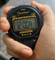 Stopwatch jam tangan Digital untuk olahraga, arloji Digital tahan air dengan fungsi mati