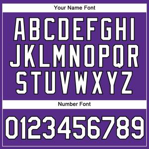 Maillot de baseball authentique noir à fines rayures violet personnalisé - Product Image 4