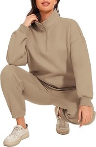 Conjunto Deportivo de Dos Piezas con Cremallera para Mujer, Conjunto Deportivo con Capucha para Mujer, Conjunto Deportivo Transpirable para Mujer para Uso Diario - Product Image 3