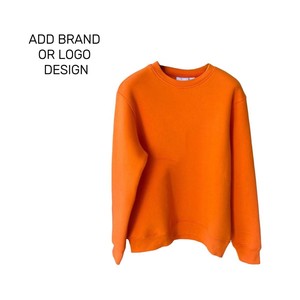 Custom Brand Hot Man Pullover Hoodies Plain Orange Fleece Sudaderas con capucha Conjuntos de moda de invierno para hombre logotipo personalizado de impresión hoddies - Product Image 1