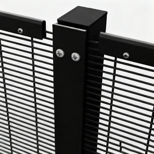 Rongbang Chất lượng cao ngoài trời con chó hàng rào hiện đại <span class=keywords><strong>PVC</strong></span> tráng 3D cong dây lưới đương đại bột màu đen an toàn thấp hàng rào - Product Image 6