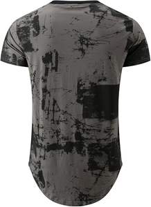 Camiseta de Verano para Hombre, de Alta Calidad, Hecha a Medida, Ecológica, 100% Algodón, Lavada al Ácido, Cuello Redondo Alargado, Manga Corta, para Exteriores - Product Image 2