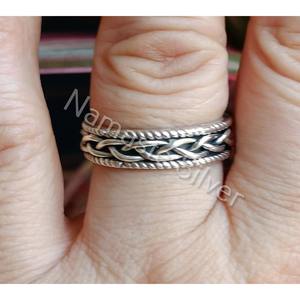 Anillo de Plata de Ley con Nudo Celta Hecho a Mano para Mujer, Anillo de Pulgar con Nudo Infinito, Regalo para Ocasiones Especiales - Product Image 2