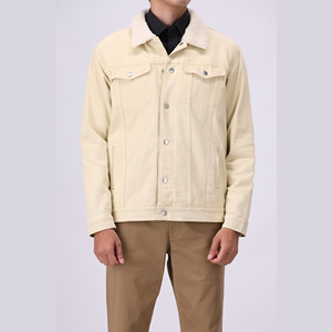 แจ็คเก็ตยีนส์สีพื้นขายส่ง สไตล์ทำเก่า ล้างหิน ปรับแต่งได้ สำหรับฤดูใบไม้ร่วง - Product Image 6