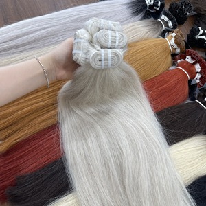 Top Luxury Vietnamese Remy Double Drawn Human <b>Extensions</b> Soft Silky Machine Weft Color Natural Style 100g - Product Image 6