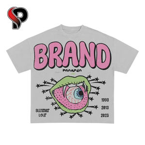 Vente en gros de t-shirts 100% coton délavés à l'acide personnalisés manches courtes légères surdimensionnées différentes tailles pour hommes femmes tricotés - Product Image 2