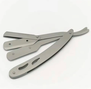 AANAIF Enterprises - Maquinilla de Afeitar Recta Reutilizable Ecológica con Logotipo Personalizado, Hoja de Acero Inoxidable Sólido para Barbería, Depilación - Product Image 5