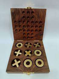 Venta caliente hecho a mano quema Wok Mango madera Tic Tac Toe Zero Cross juego para niños todas las estaciones-Verano invierno primavera - Product Image 2