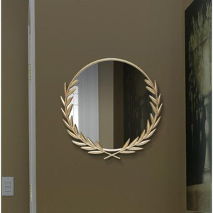 Vintage Design Palm Leaf Wall <b>Mirror</b> Wall Mounted <b>Mirror</b> Highest Quality Metal Round <b>Mirror</b> Frame Wholesale Home Wall Accessory - Product Image 1