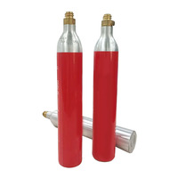 Cilindro de CO2 de Aluminio de 0.6L y 0.8kg para Máquina de Soda, Tanque Carbonatador Portátil de Grado Alimenticio, 3000psi, Presión Ajustable, Doble Disco de Expulsión, CE