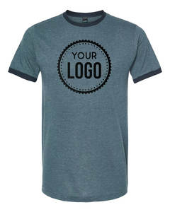 Tultex 246 Unisex Fine Jersey Ringer camiseta hombres y mujeres suave manga corta cuello redondo para marca camiseta para hombres - Product Image 6