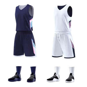 Basketball-Uniform-Trikot-Shorts-Set, atmungsaktiv, schnell trocknend, leicht, sportliche Sportbekleidung für das Training, Teamwettbewerb - Product Image 5