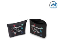 Neceser y maquillaje Surgical Tech, kit compacto de accesorios de viaje (blanco y negro) para personal médico de Al mida