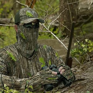 Uniforme tactique camouflage protection séchage rapide, sweat-shirts de pêche à manches longues en polyester pour hommes avec masque facial - Product Image 5