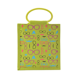 Sangle imprimée personnalisée poignée de bande écologique taille XL Style bohème toile de jute Jute fourre-tout sac de plage fermeture ouverte bas quantité minimale de commande - Product Image 3