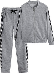 Pantalones de Campana Unisex de Invierno de Alta Calidad, Conjuntos Deportivos Casuales de Algodón de 2 Piezas para Mujer, Conjuntos de Dos Piezas en Gris, Negro y Marrón - Product Image 3