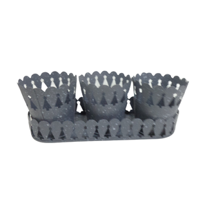 Christmas Decoration Metal Iron Oval Tray With 3 Votive <b>Marble</b> Finished <b>Candle</b> Jars For Hotel & Tabletop Decoration Handmade - Product Image 5