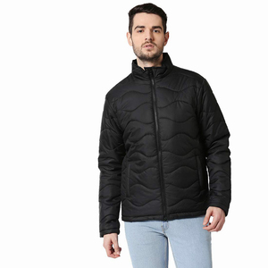 Venta al por mayor de alta calidad Reversible Puffer chaqueta para los hombres de manga larga de invierno Stand Collar High Street logotipo personalizado servicio OEM - Product Image 1