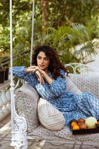 Main bloc imprimé coton robe imprimé fleuri longue été Maxi robe Style bohème pur coton léger à la main - Product Image 6