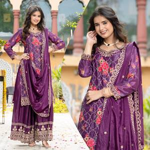 ชุดปาร์ตี้ดูดีไซน์เนอร์จากด้านบนและ dupatta พร้อมงานปักลำดับ - Product Image 2