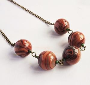 Perles colorées collier en résine époxy fait à la main Vintage cordon de coton dernier collier en résine pour les femmes cadeau de noël - Product Image 5