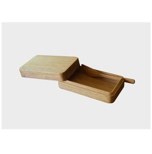 Boîte à beurre en bois Couvercle en bois Boîte de rangement Plat à beurre en céramique Ustensiles de cuisine Utilisation au prix le plus bas - Product Image 5