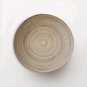 จานไม้ไผ่ทรงกลมธรรมชาติ สำหรับเสิร์ฟอาหาร เป็นมิตรกับสิ่งแวดล้อม ยั่งยืน ขายส่งจากเวียดนาม - Product Image 1