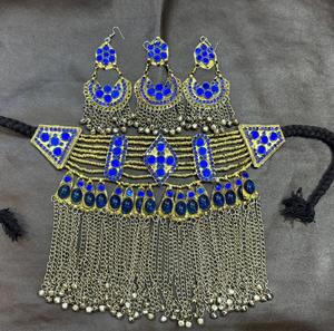 Haute qualité mariée Afghani Vintage ensembles de bijoux Style afghan Tribal Kuchi à la main couleur dorée ensemble de bijoux confortable - Product Image 5