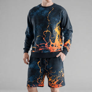 100% Cotton French Terry Rhinestone <b>Hoodie</b> <b>Men</b> Baggy Pullover Rhinestone Hood Top <b>Men's</b> - Product Image 5