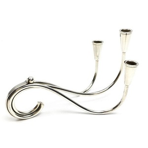 Bougeoirs chauffe-plat en fil métallique pour décoration de table Bougeoirs de forme géométrique noirs Lot de 2 - Product Image 4