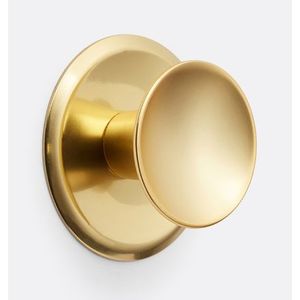 Boutons d'armoire en laiton antique avec conception sphérique ronde avec une base plate pour la fixation pour les cuisines salles de bains meubles commode - Product Image 4