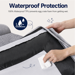 Cama de espuma ortopédica de lujo ecológica de alta calidad personalizada al por mayor para perros y gatos con funda lavable extraíble - Product Image 3