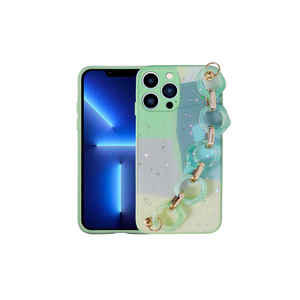 Coque de protection de luxe JoieCreatif pour iPhone 12 Pro Max, motif pailleté, en silicone TPU souple avec dragonne et support intégré - Product Image 1