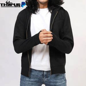 Sudadera con capucha de algodón 100% para hombre, estilo gótico, con bordado y abalorios, diseño DIY, cuello con capucha, color liso, de Autumn Basics - Product Image 3