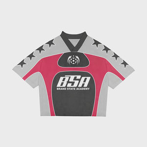 Custom Oversized Polyester <b>Retro</b> Soccer Jersey Sublimation Boxy Streetwear Mesh American Jersey <b>Football</b> - Product Image 2