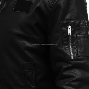 แจ็กเก็ตหนังผู้ชายอบอุ่นแบบลำลองสำหรับฤดูหนาวระบายอากาศได้ดีแจ็กเก็ตหนังสำหรับผู้ชาย - Product Image 6