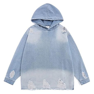 Alta calidad Unisex Vintage ácido lavado invierno moda mujer Sudadera Mujer cuello redondo polar desgastado sudadera para mujer - Product Image 6