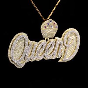 Plata de Ley 925, Colgante Personalizado, Joyería Hip Hop con Incrustaciones de Diamantes, Venta al por Mayor de Fábrica, Colgantes y Dijes Finos, Diamante Moissanita - Product Image 5