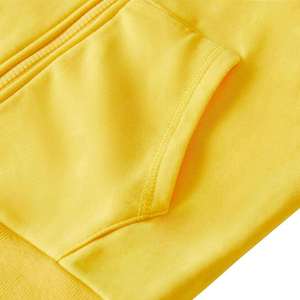 Sudadera con capucha y cremallera de lana de algodón 100% al por mayor para niños y niñas, cuello con capucha de color sólido para deportes, grupo de edad infantil - Product Image 5