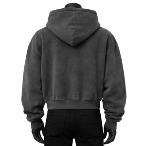 Sudadera con capucha y cremallera completa para hombre, estilo vintage, con estampado gráfico, de forro polar grueso, oversize, estilo urbano - Product Image 6