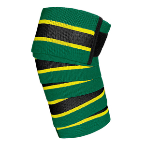 Bandes de compression pour l'entraînement de la musculation de qualité supérieure, respirantes, en coton élastique, unisexes, manchons de genou pour la sécurité - Product Image 1