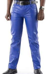 Pantalones Casuales Rectos de Cuero Personalizados de Alta Calidad para Hombre, Cintura Media, Negros, Ligeros, Antiarrugas, con Botones - Product Image 4