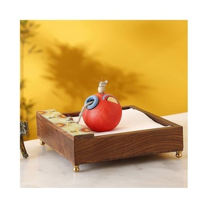 Porta Servilletas de Madera Hecho a Mano de Primera Calidad, Estilo Rústico de Granja |   Organizador para Cocina, Mesa de Comedor y Cafetería para el Hogar - Product Image 6