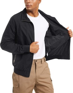 Fashion Autumn Unisex Bomber Jacket-Solid Color Casual Waterproof Eco-Friendly with Customized Color & Logo - Product Image 4