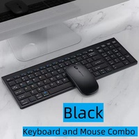Kit Clavier et Souris Sans Fil 2,4 GHz Mince et Portable, Modèle Rechargeable pour Bureau, Domicile et Scénarios de Voyage Gaming