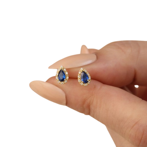 Boucles d'oreilles classiques faites à la main 925 bijoux en argent massif pour femmes 925 argent Sterling saphir pierres précieuses Boho Style boucles d'oreilles cadeau - Product Image 1